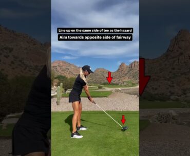 Tee box trick to save strokes #shorts #golf #golftips #golfgirl #golfswing