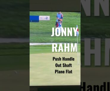 Jonny Rahm doing Jon Rahm stuff push handle out, flatten shaft, hammer down #power #pure #spin
