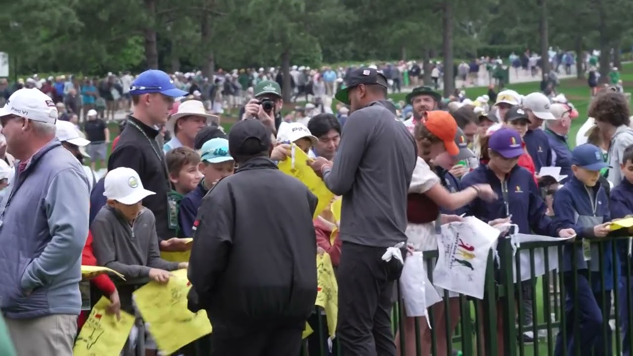 Fans fill Augusta National on Masters Monday|Tiger Woods|Scottie Scheffler|Jon Rahm|Tony Finau|golf Fans fill Augusta National on Masters Monday|Tiger Woods|Scottie Scheffler|Jon Rahm|Tony Finau|golf
