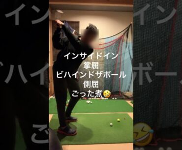 ラウンドでは役に立たなかった形だけの掌屈（泣）諦めて振り子打法に挑みます！