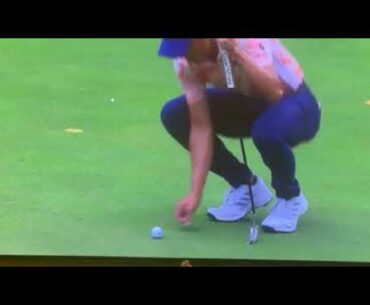 Collin Morikawa Misplaces Ball And Marker 6th Hole The Masters | Collin Morikawa CHEATING??