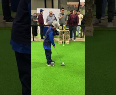7 year old wins Autographed Chez Reavie flag at DFW Golf Show & meets golf legends! #Golf #GoodGood