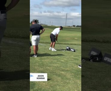 Miss Kira P ready for LIV Golf 2023 on the Driving Range with Jason of Smash GC in Orlando