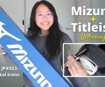 NEW GOLF CLUBS! | Unboxing Mizuno JPX923 Hot Metal Irons + Titleist SM9 Jet Black Wedge