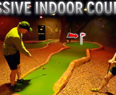 The Biggest Indoor Mini Golf Course Ever! - Match vs My Parents