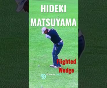 Hideki Matsuyama, 2023 masters flighted knock down wedge spin & trajectory control. #masters #pure
