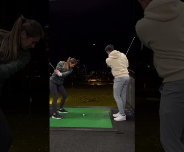 Round 2… can we do it… ft. @ClubFaceUk #shorts #golf #golfgirl #trickshot