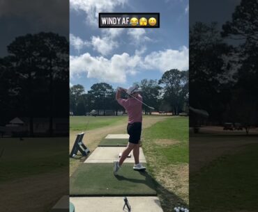 Very windy day on the range ⛳️😆 #viral #youtubeshorts #golf #florida #america #lifestyle #golfswing