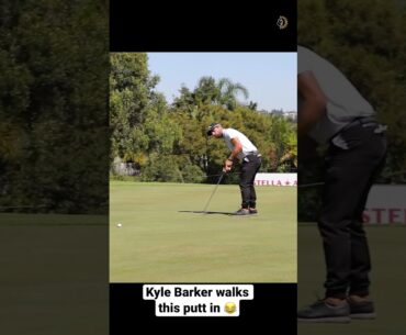 Kyle Barker walks this birdie putt 😂🚶‍♂️