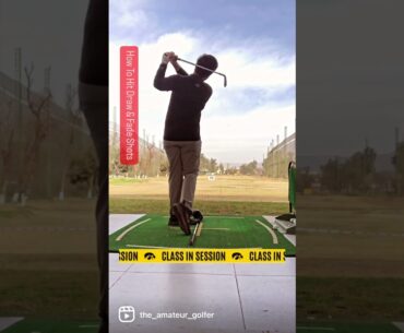 How to hit draw/ fade shots in golf #golfdrills #golfswing #golfshorts #shorts