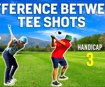 Difference if Mid Handicap Plays from a GOOD Tee Shot