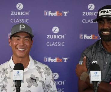 Justin Suh and Sahith Theegala Thursday Flash Interview 2023 Zurich Classic of New Orleans