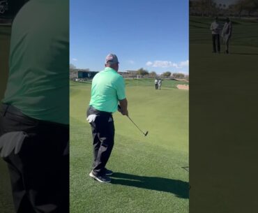 Evan 👍🏼on the lightning fast WM Phoenix Open greens! #golf #fyp #shorts #1timegolf