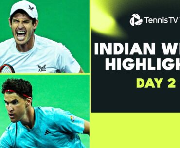 Murray Battles Etcheverry; Thiem, Wawrinka & Shelton in Action | Indian Wells 2023 Day 2 Highlights
