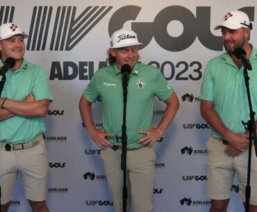 Cam Smith, Marc Leishman & Jed Morgan Friday Press Conference 2023 LIV Golf Adelaide