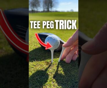 TEE PEG HACK I USE WITH DRIVER! Always find the CENTRE #golfswing #golf #golftips #golfcoach #tips