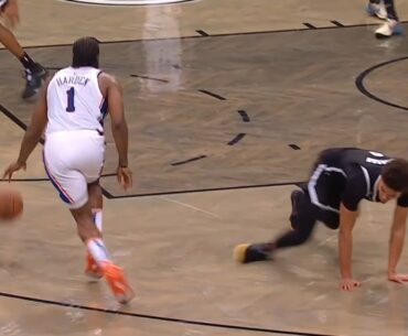 James Harden drops Cam Johnson then finds PJ Tucker for the 3 😮‍💨