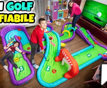 MINI GOLF GONFIABILE GIGANTE in CASA della Famiglia GBR