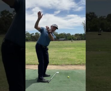 Arms and shoulders move on different paths in backswing and downswing. #shorts