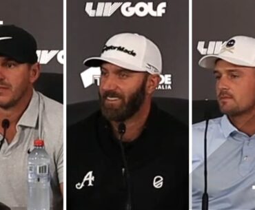 Brooks Koepka, Dustin Johnson, and Bryson DeChambeau TALK ahead of LIV Golf Adelaide