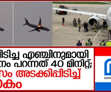 തീ പിടിച്ച എഞ്ചിനുമായി ആ വിമാനം പറന്നത് 40 മിനിറ്റ്   I  american airlines plane fire bird