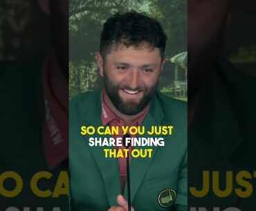 PGA Player Jon Rahm's reaction to being the first European to win a US Open and a Masters #shorts