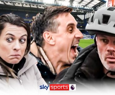 Neville & Carney vs Carragher & Cates racing across London!