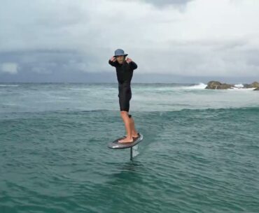 strong offshore wind foil surf