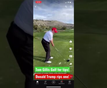 Donald Trump rips a driver at #trump Doral! #donaldtrump #golf #tomgillisgolf