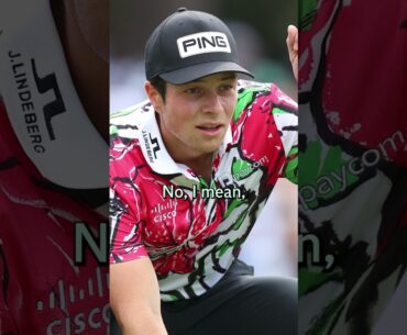 Viktor Hovland explains his round one outfit at the 2023 Masters ⛳️ #shorts