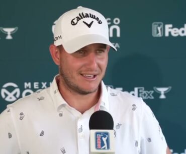 Emiliano Grillo Friday Flash Interview Day 2 2023 Mexico Open at Vidanta Spanish