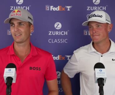 Vincent Norrman and Matthias Schwab Flash Interview 2023 Zurich Classic of New Orleans
