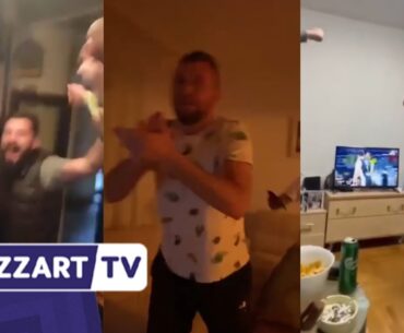 Reakcije navijača Partizana kraj malih ekrana na trojku Pantera 🔥👀