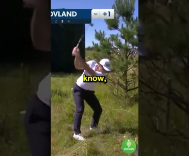 The Struggles of a Pro Golfer: Viktor Hovland's Tall Grass and Tree Troubles #Shorts