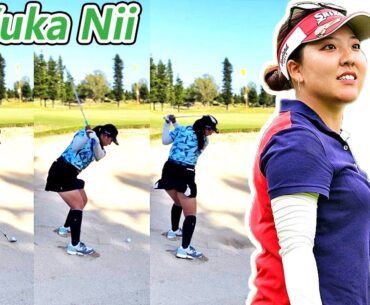 仁井優花 Yuka Nii 日本の女子ゴルフ スローモーションスイング!!!