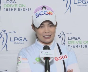 Moriya Jutanugarn Friday Flash Interview 2023 LPGA Drive on Championship © LPGA Tour