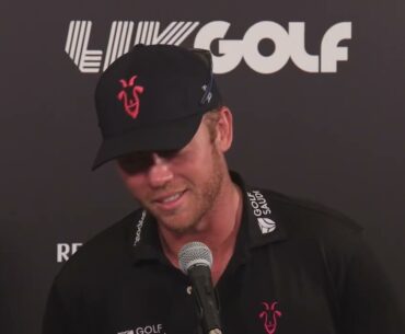 Talor Gooch and Rangegoats GC Winner Sunday Press Conference 2023 LIV Golf Singapore © LIV Golf