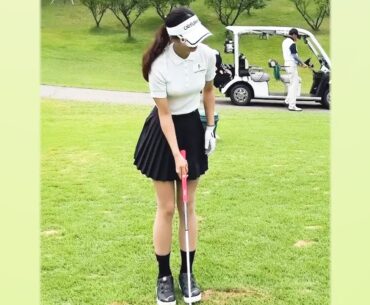 넘 예쁜 KLPGA 프로 신혜원 미녀골퍼의 너무나 좋은 리듬 골프스윙~!