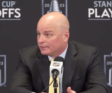 Jim Montgomery Doesn't have "much regret" on How Bruins Series w/ Panthers Went | Bruins Postgame