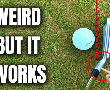 The WEIRD ADJUSTMENT that gets you hitting a DIVOT EVERY TIME with your IRONS!!