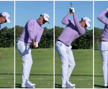 Justin Thomas Practice Range At Quail Hollow Check Swing Sequence and Slowmotion