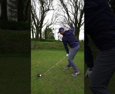Driver backswing drill for straighter drives