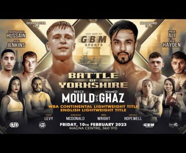 LIVE BOXING : Reece Mould vs Hamed Ghaz | WBA & English Lightweight Titles | GBM SPORTS