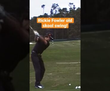 Rickie Fowler old skool golf swing! #rickiefowler #golf #shorts