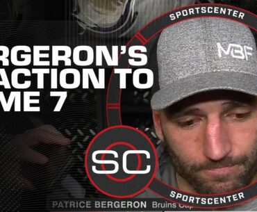 Patrice Bergeron's reaction to Bruins losing Game 7 to the Panthers | SportsCenter