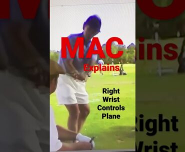 Mac O’Grady explains right wrist bend controls the swing plane angle precision is key #morad #golf