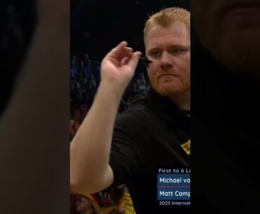 MvG vs. Campbell Thriller 🤩😳🎯 | 2023 International Darts Open | Second Round #dart #darts #mvg