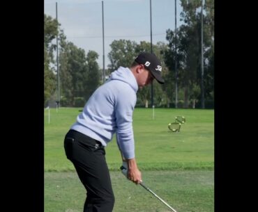 Justin Thomas, auf der Range mit dem TSR