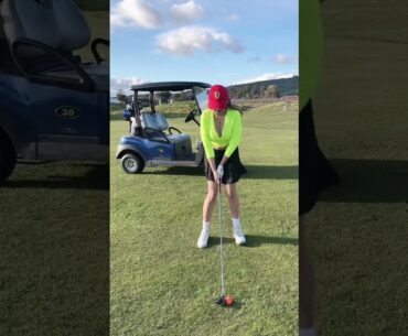 Angel golf girl swing #golfgirl #angelgirl #golf ⛳️