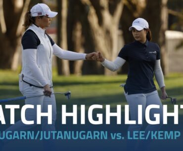 Jutanugarn/Jutanugarn vs. Lee/Kemp Finals Highlights | 2023 Hanwha LIFEPLUS International Crown